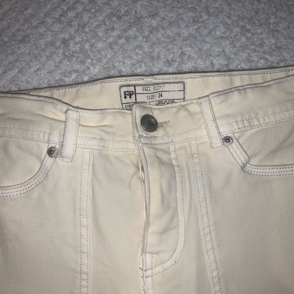 Free People cream skinny jeans - Picture 3 of 3